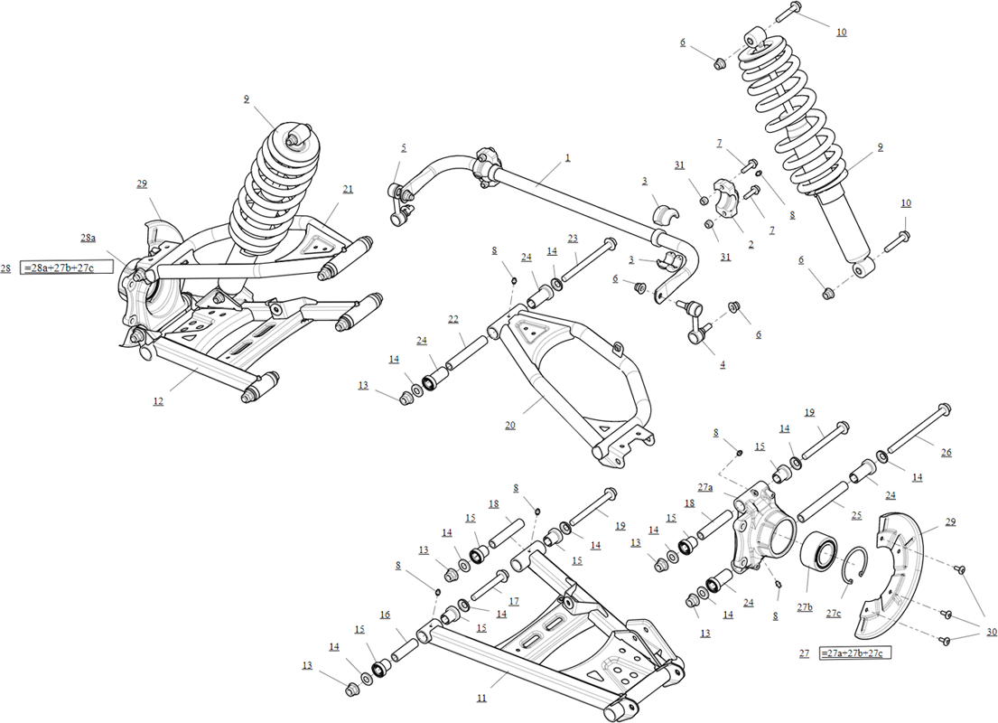 ENSEMBLE SUSPENSION ARRIERE