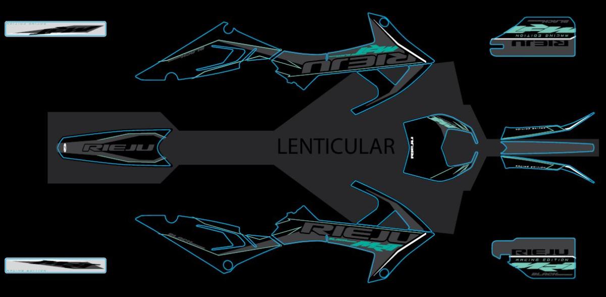 JEU D'AUTOCOLLANTS BLACK SERIES BLUE
