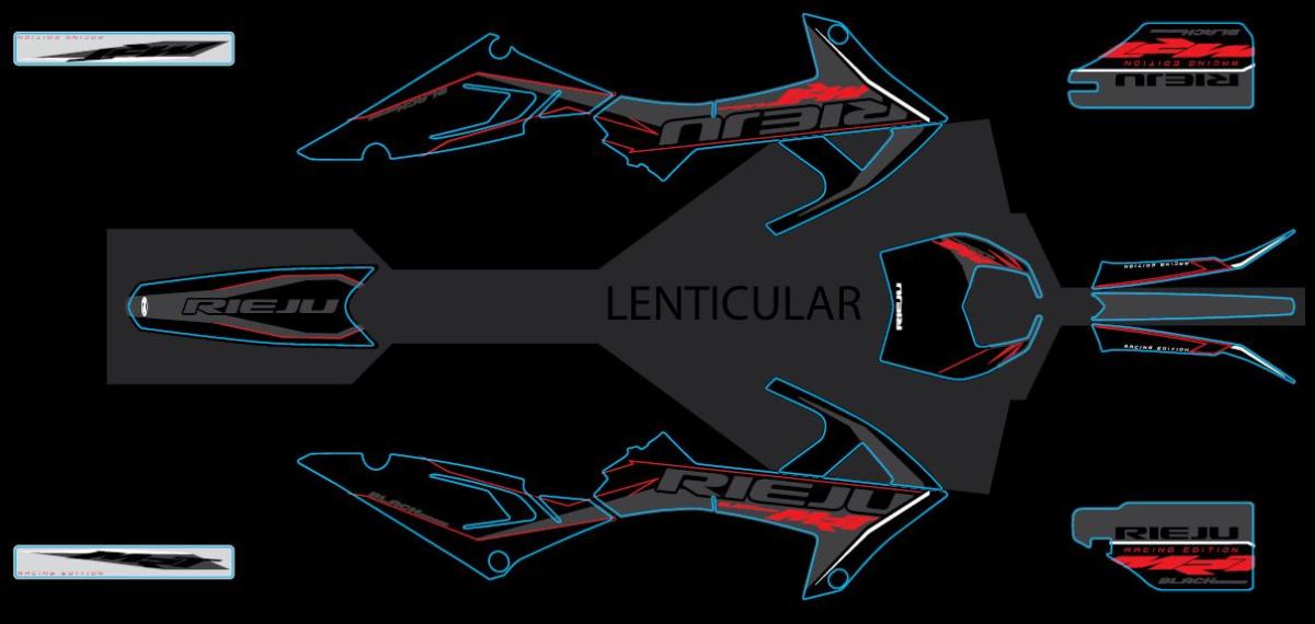 JEU D'AUTOCOLLANTS BLACK SERIES RED