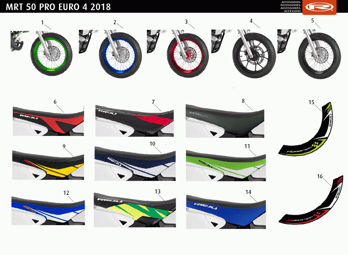 ACCESSOIRES - ROUES / SELLES