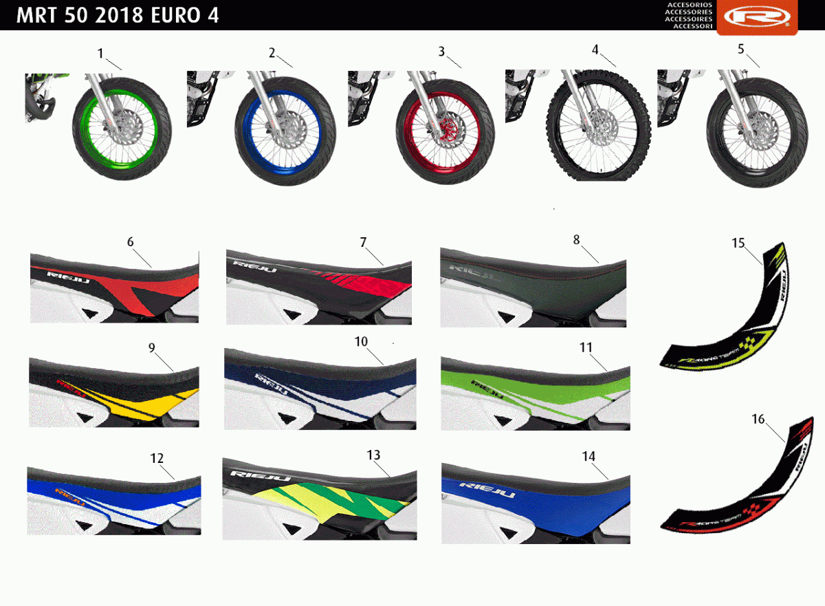 ACCESSOIRES - ROUES / SELLES