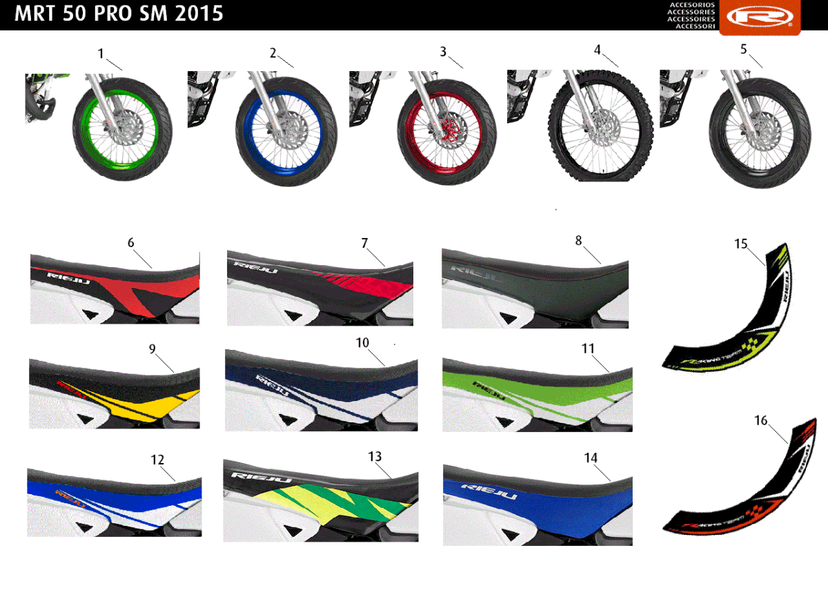 ACCESSOIRES - ROUES / SELLES