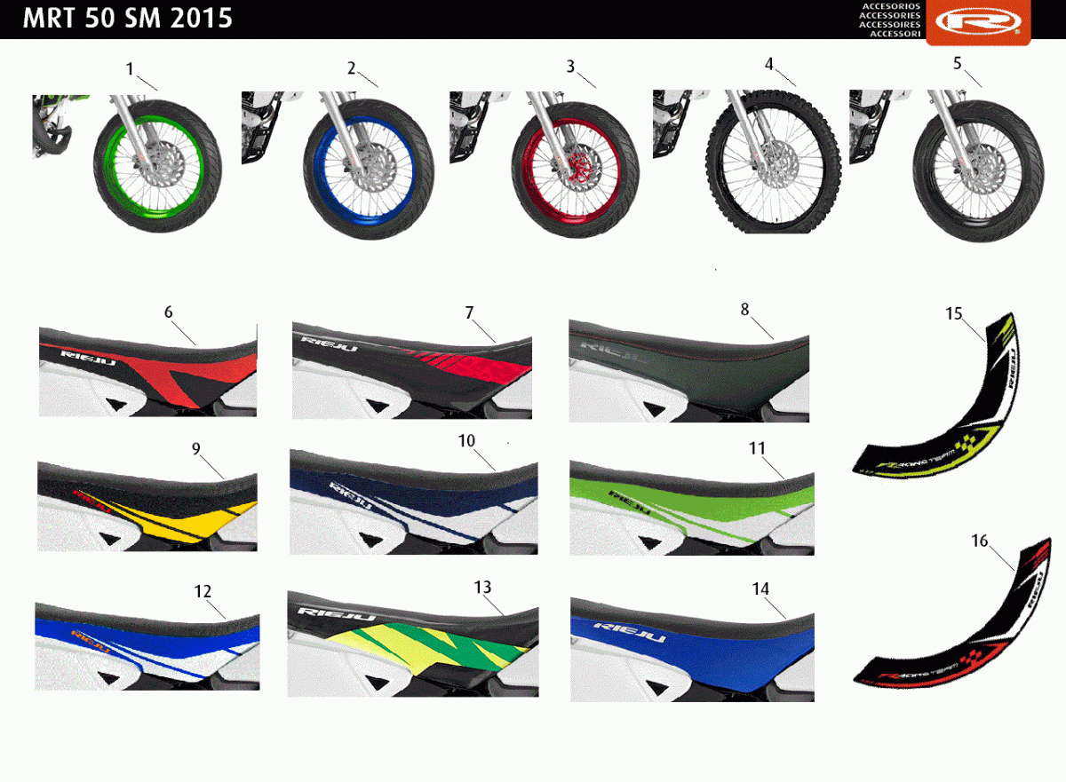 ACCESSOIRES - ROUES / SELLES