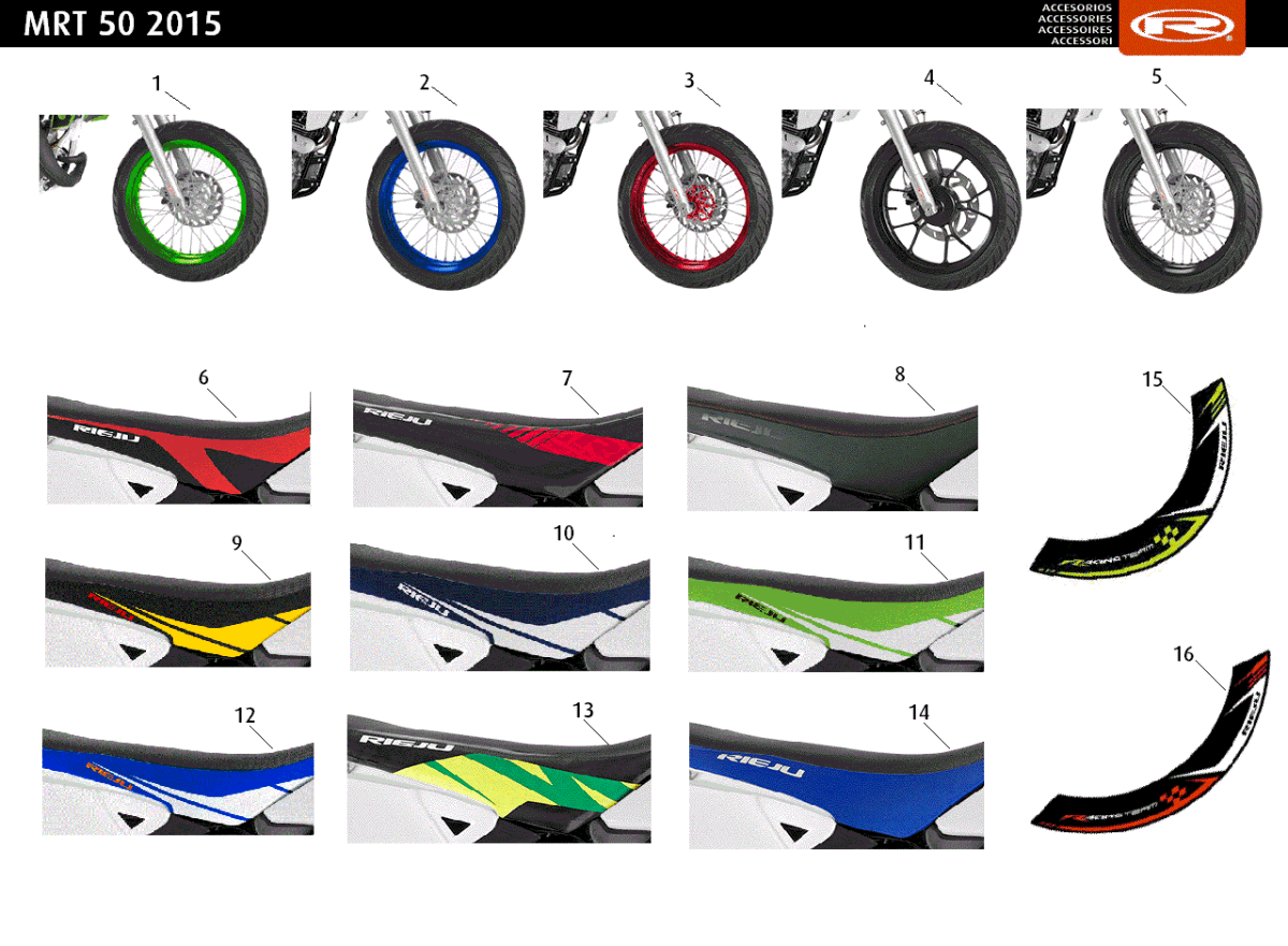 ACCESSOIRES - ROUES / SELLES