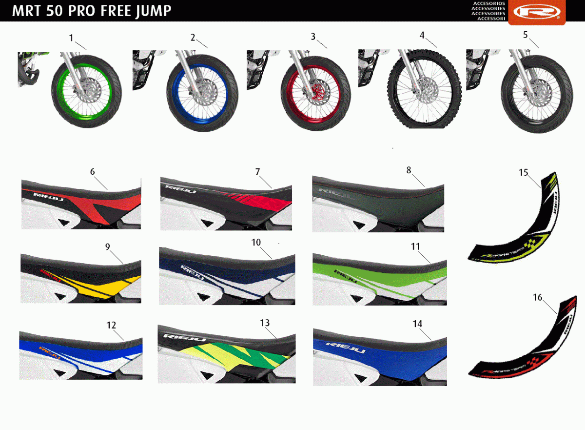 ACCESSOIRES - ROUES / SELLES