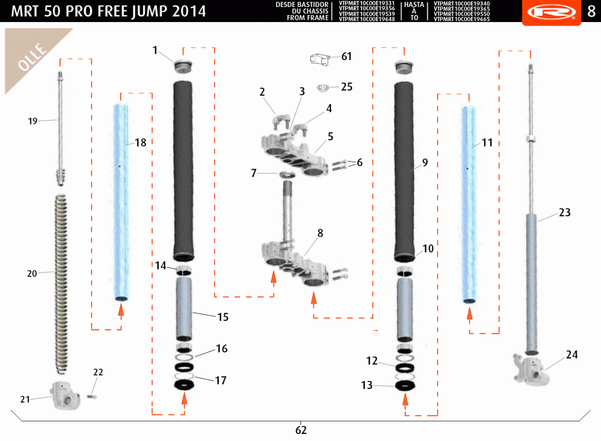 SUSPENSION OLLÉ R16V Ø41