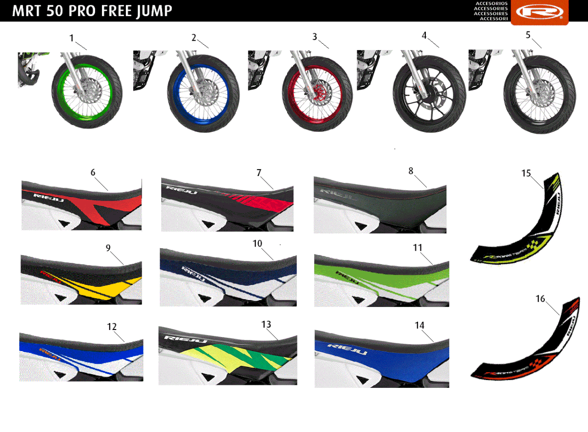ACCESSOIRES - ROUES / SELLES