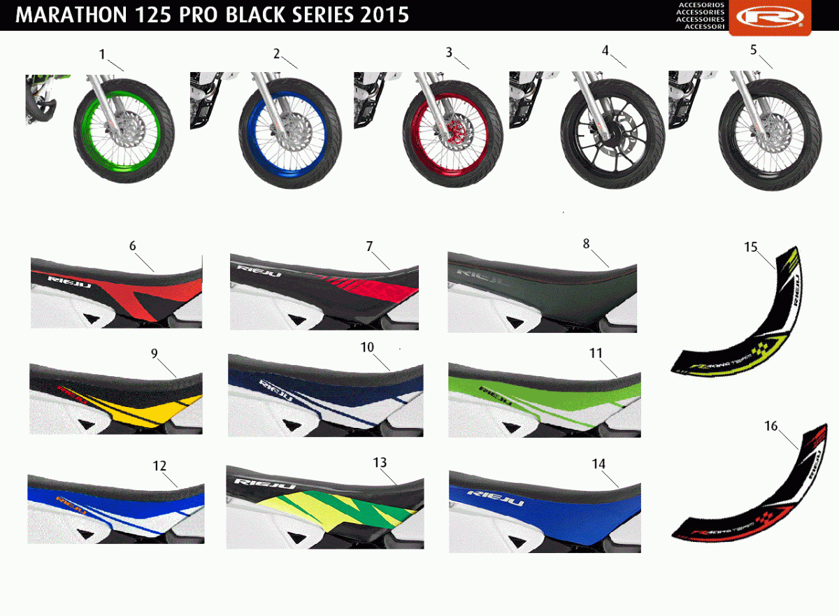 ACCESSOIRES - ROUES / SELLES