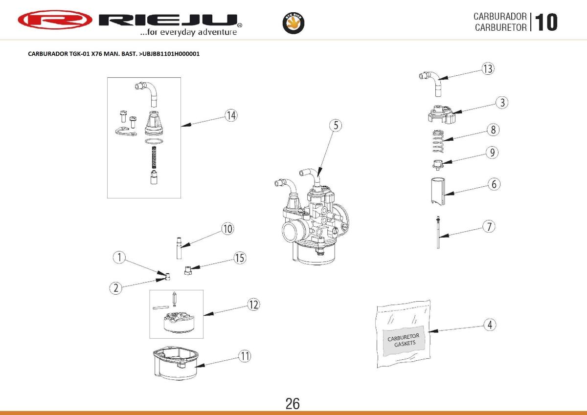 CARBURATEUR  UBJBB1101H000001