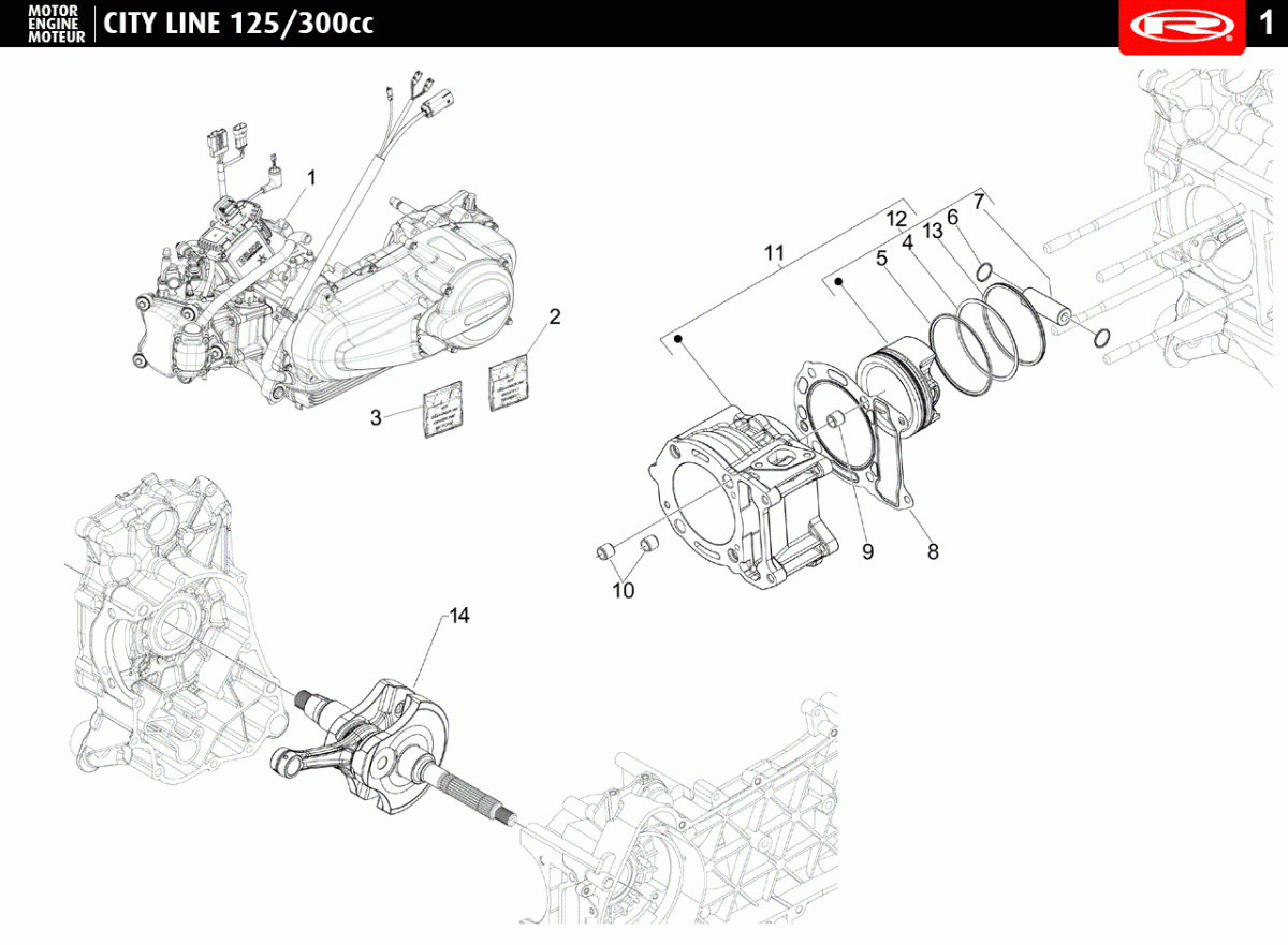 MOTOR COMPLET - CYLINDRE - VILEBREQUIN