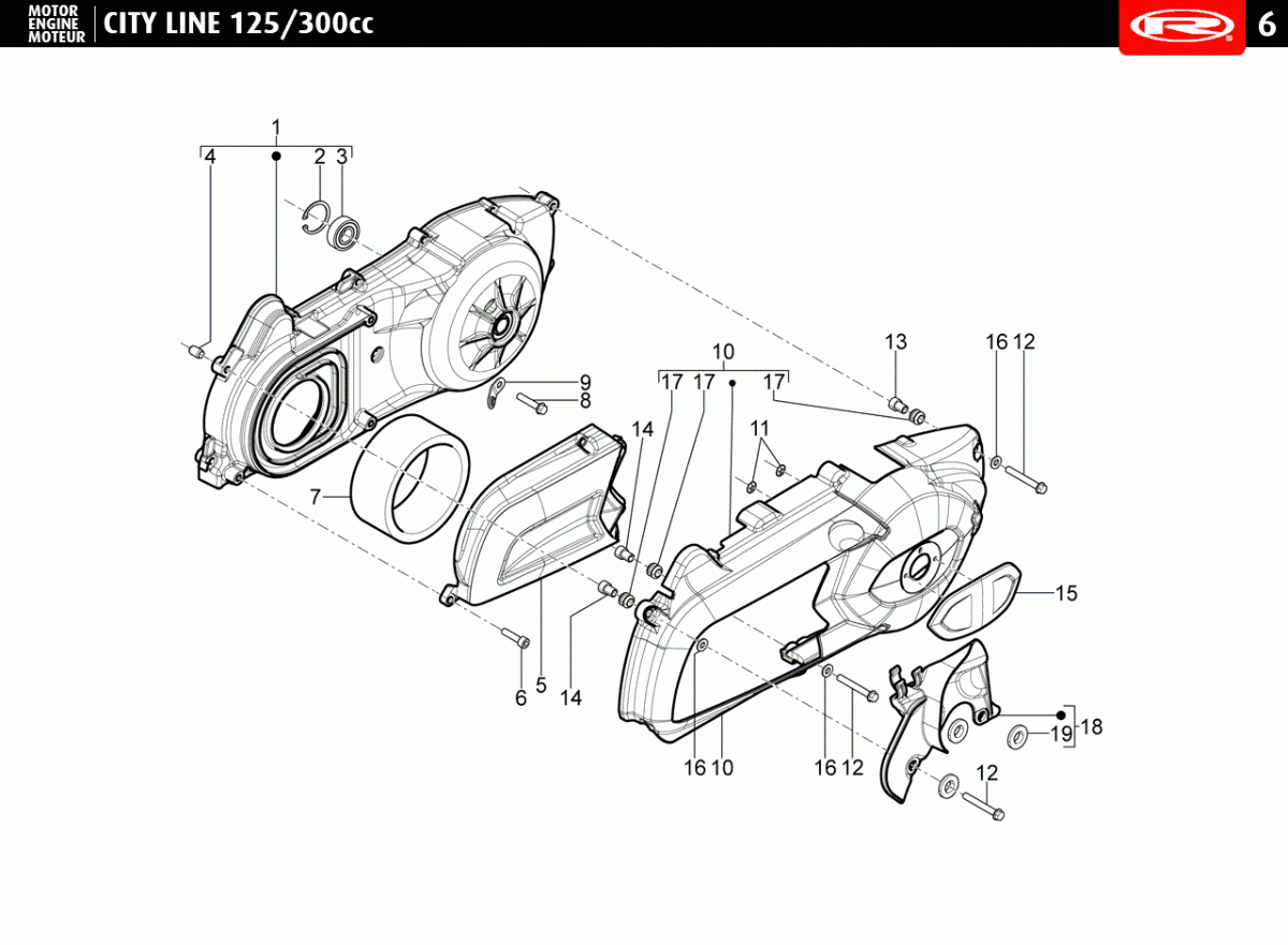 COUVERTURE VARIATEUR - FILTRE À AIR