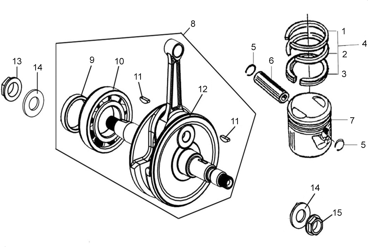 EMBIELLAGE / PISTON (NO SERIE..S12..PU.)
