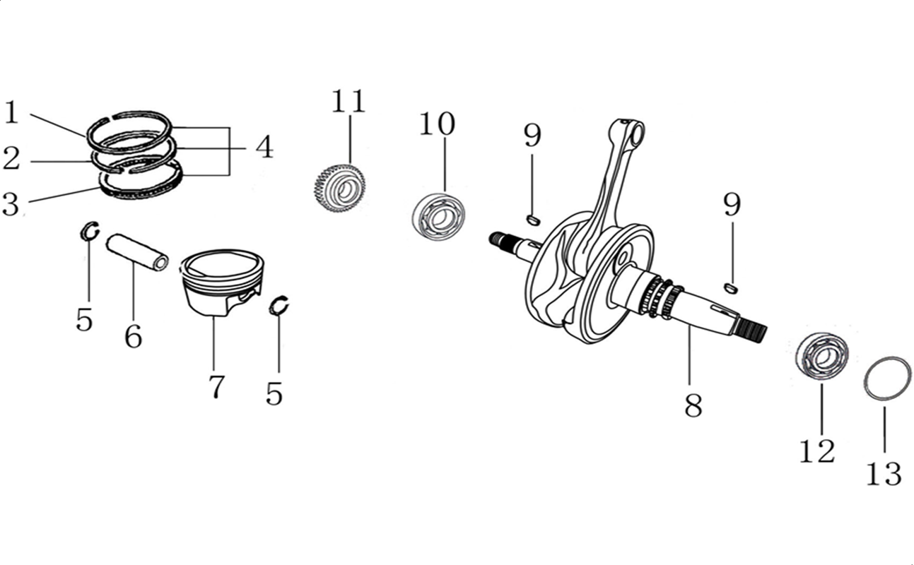 EMBIELLAGE/PISTON (NO SERIE..S12..MU&..S12..NU)