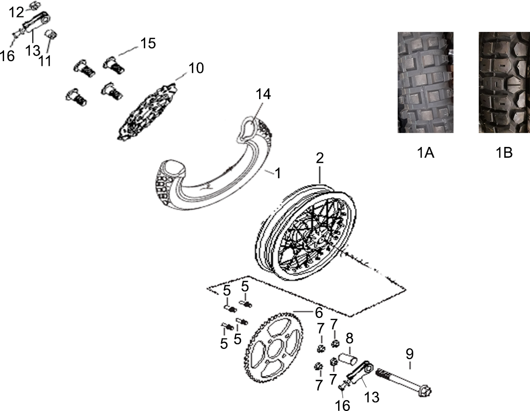 ROUE ARRIERE (NO SERIE..S12..MU&..S12..NU)