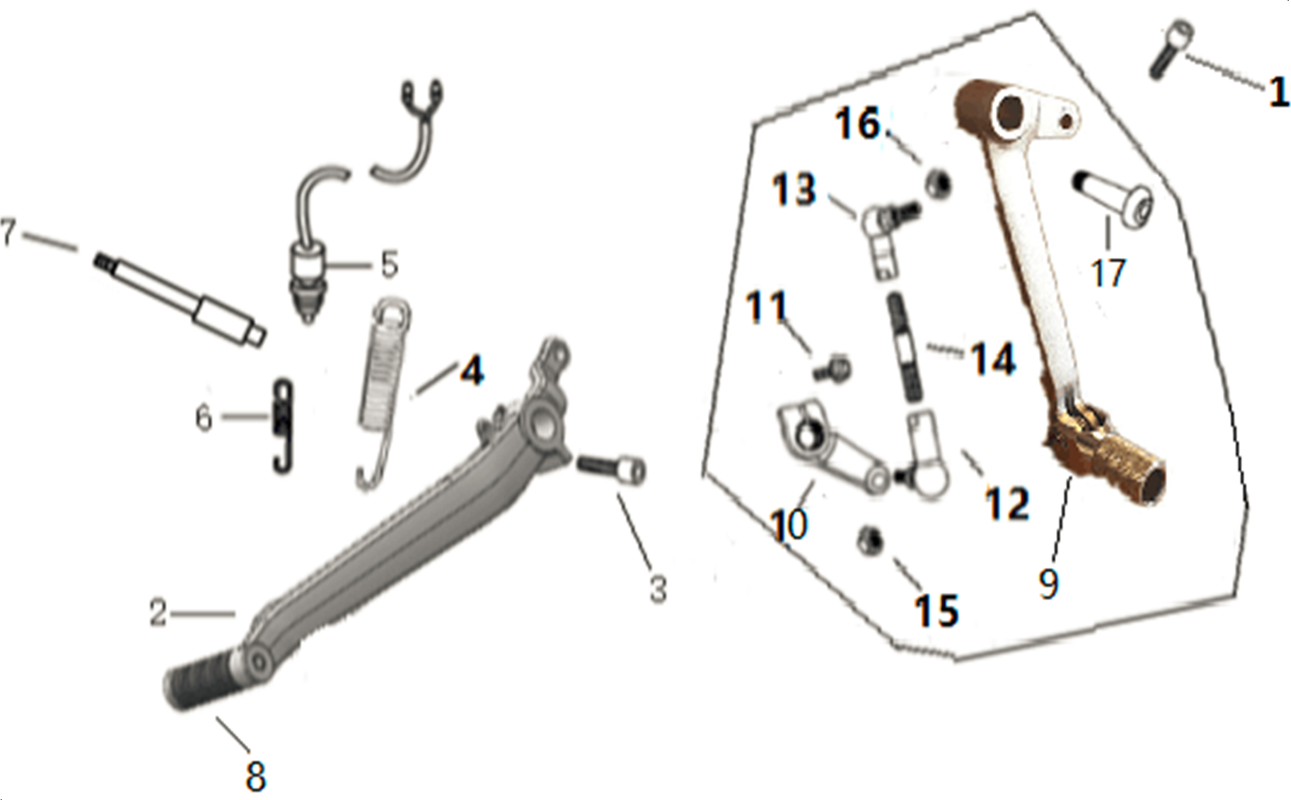 BEQUILLE/LEVIERS (NO SERIE.S12..MU&.S12..NU)