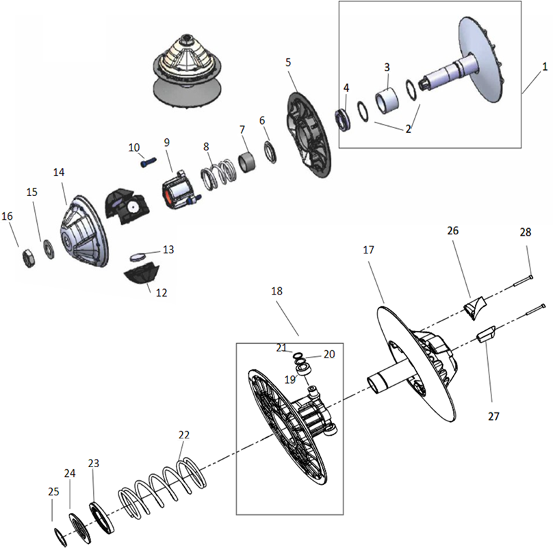 KIT REPARATION TRANSMISSION (CVTECH)