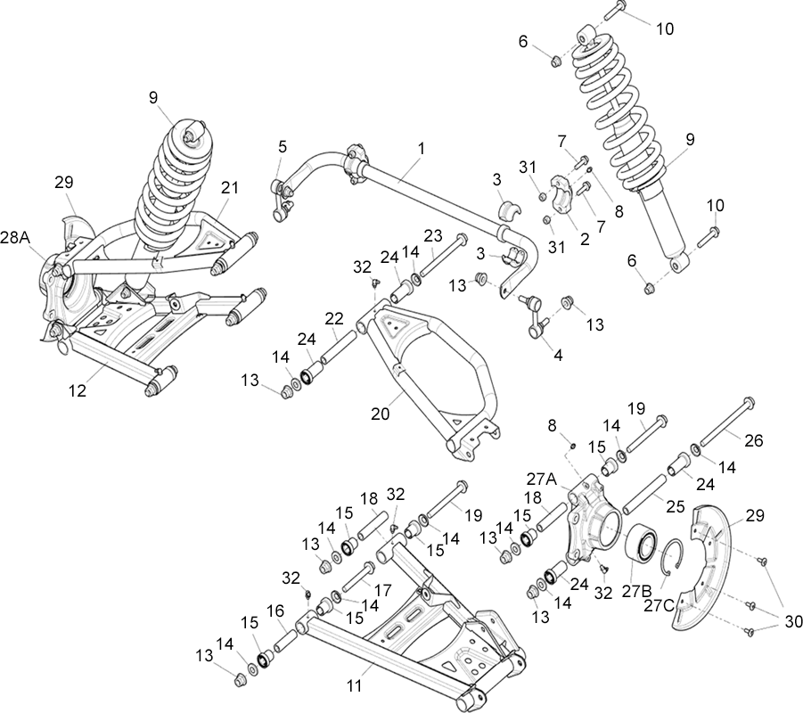 ENSEMBLE SUSPENSION ARRIERE
