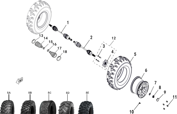ROUES ARRIERE