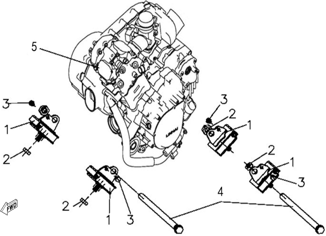 ENSEMBLE MOTEUR / SUPPORT MOTEUR