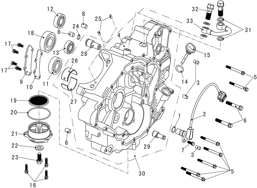 CARTER MOTEUR GAUCHE