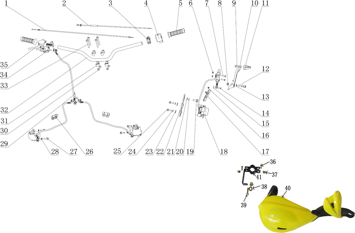 GUIDON/SYSTEME FREINAGE (NO SERIE  L08AG.2E....)
