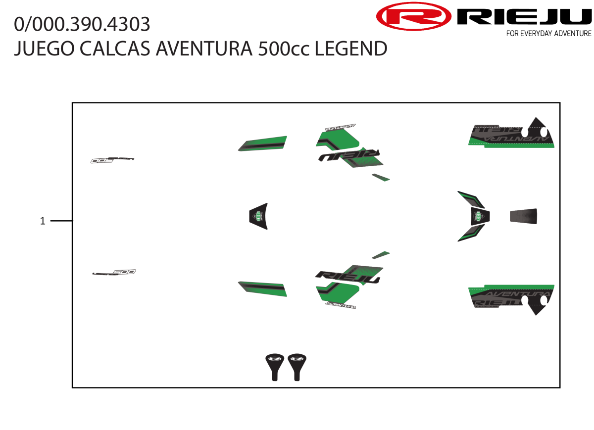 JUEGO DE CALCAS LEGEND