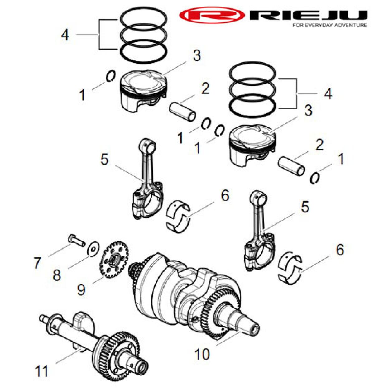 ENSEMBLE PISTON - BIELLE - VILEBREQUIN