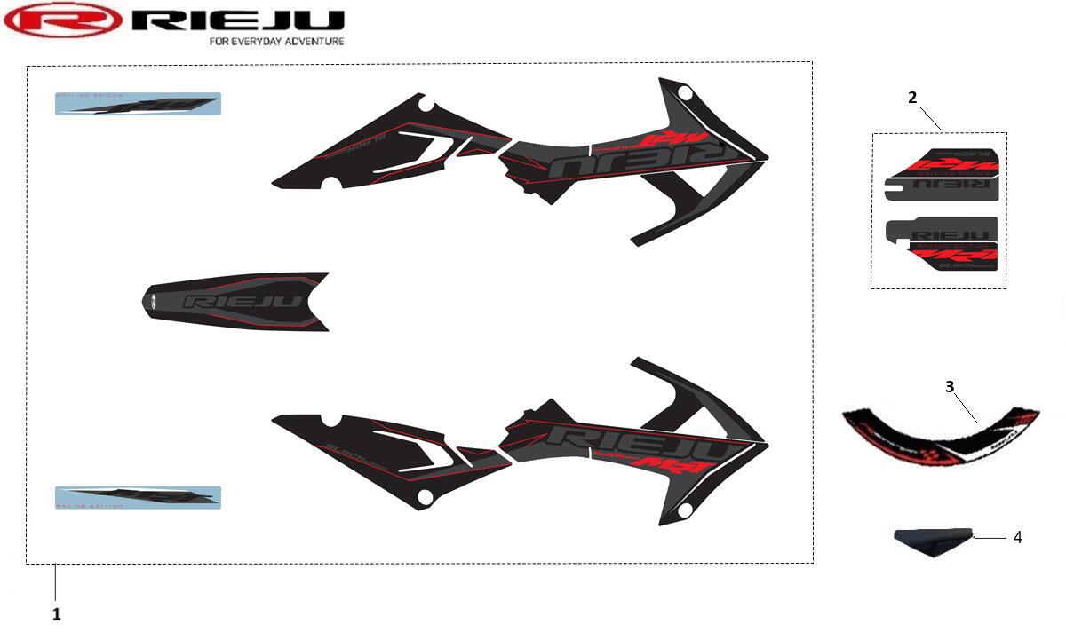 JUEGO DE CALCAS BLACK SERIES RED