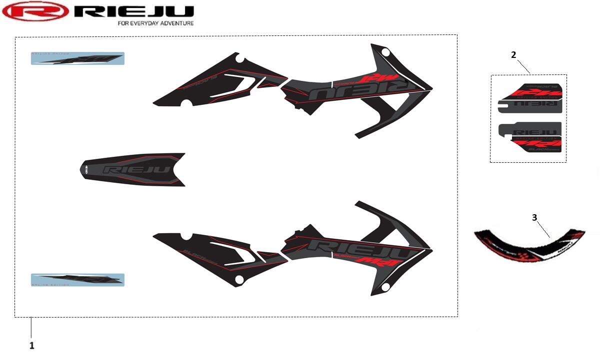 JUEGO DE CALCAS BLACK SERIES RED