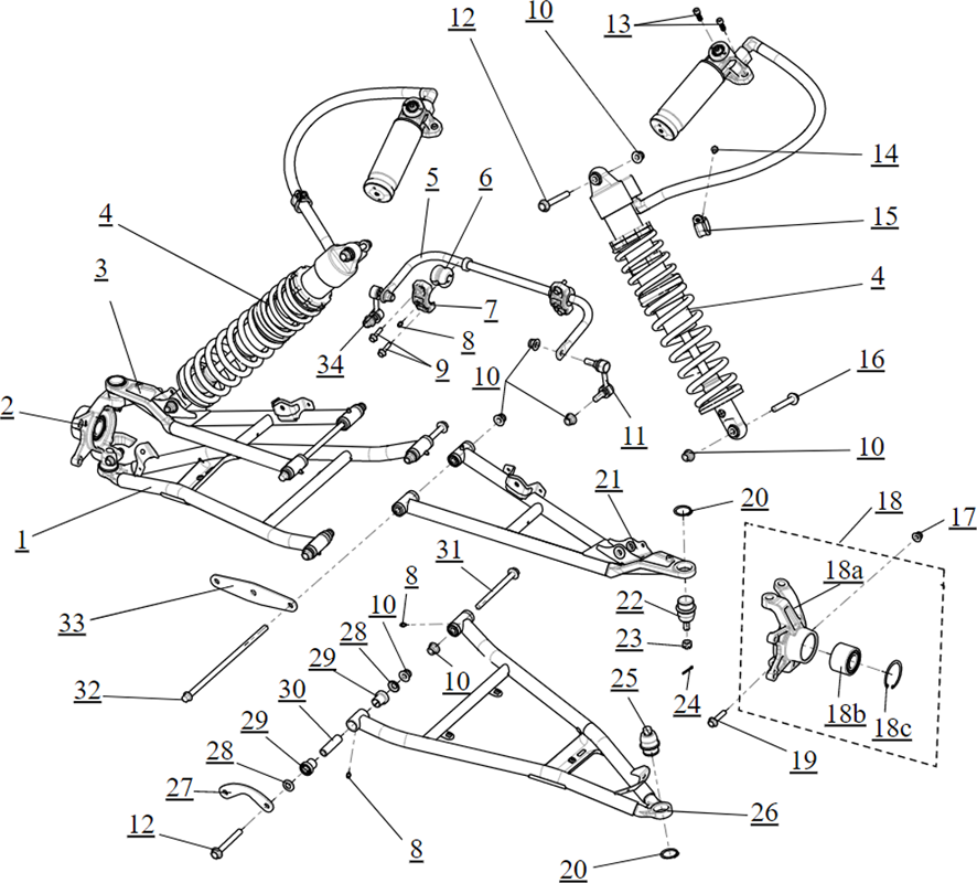 ENSEMBLE SUSPENSION AVANT