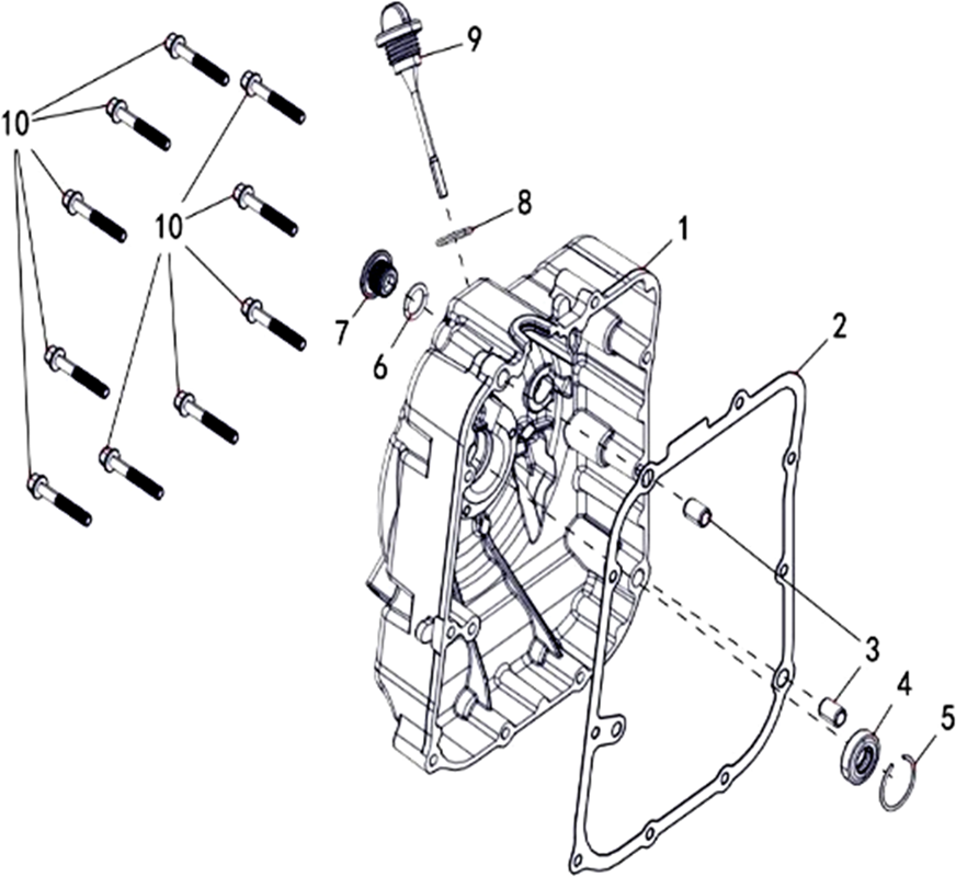 CARTER MOTEUR DROIT