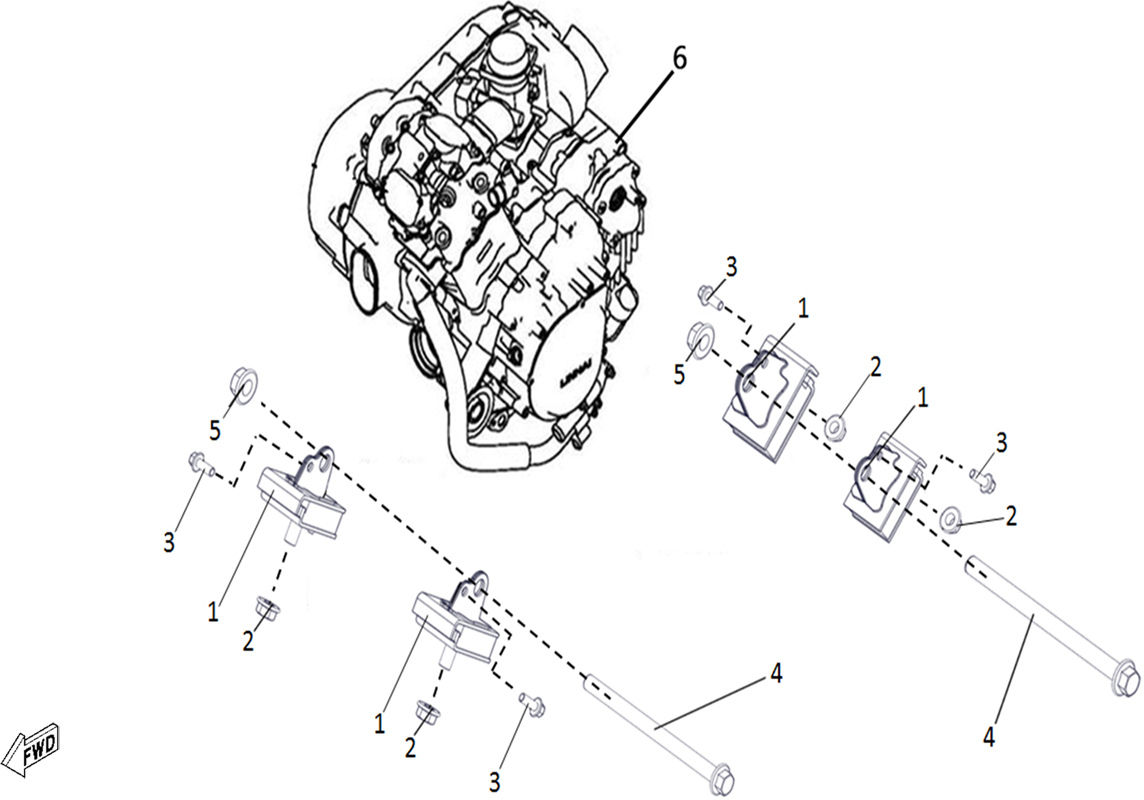 ENSEMBLE MOTEUR / SUPPORT MOTEUR