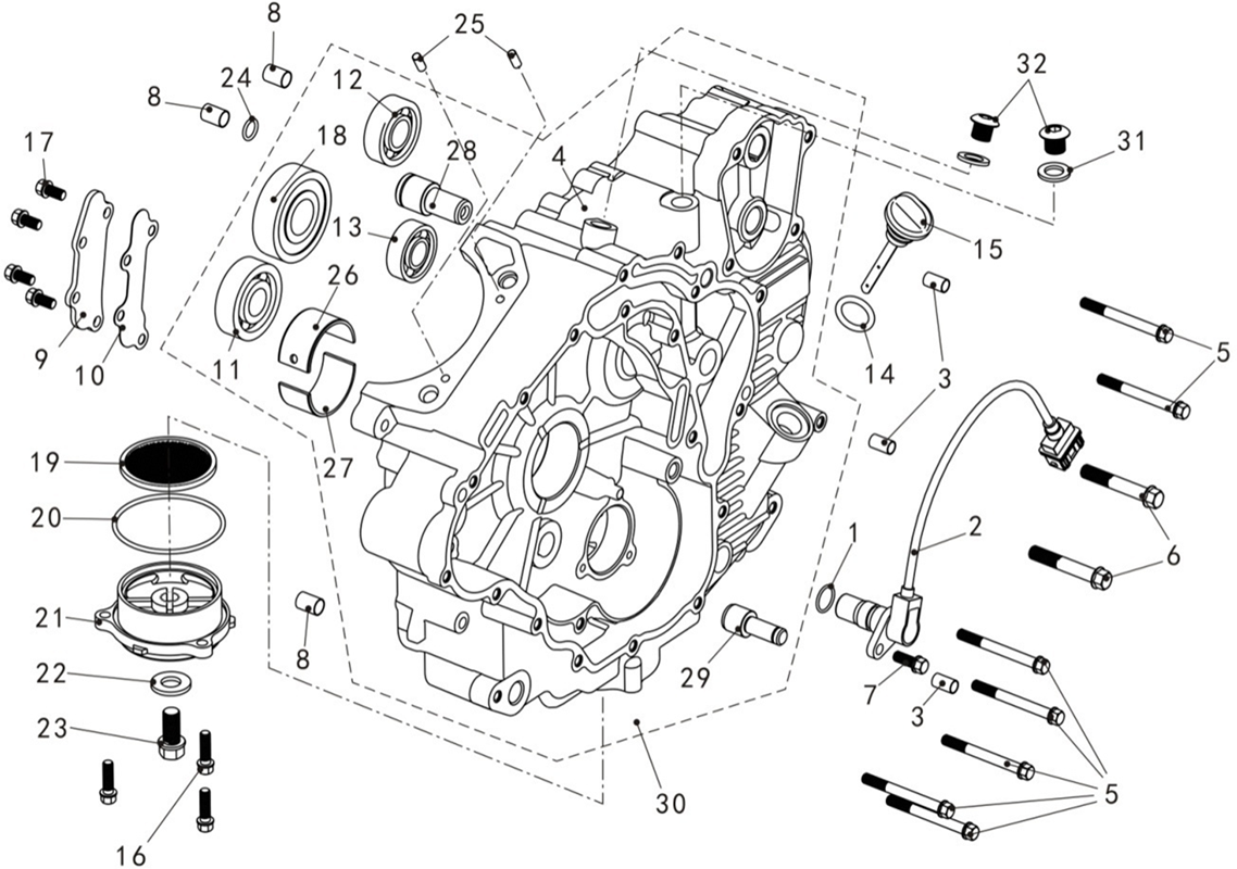 CARTER MOTEUR GAUCHE