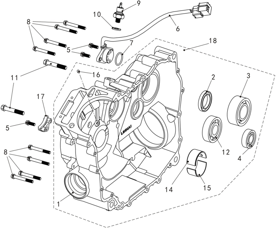 CARTER MOTEUR DROIT