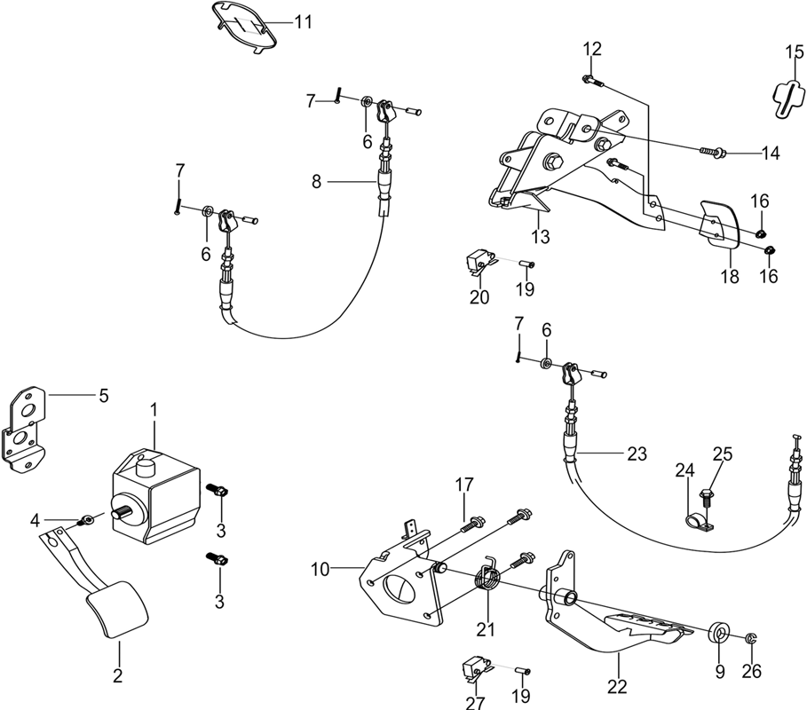 PEDALIER / CABLES