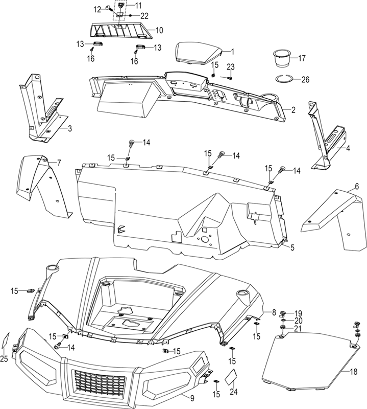 CARROSSERIE AVANT (SECTION A)
