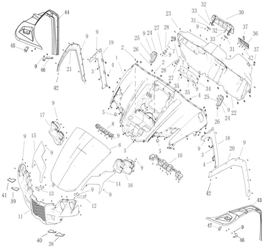 CARROSSERIE AVANT / DECORATION
