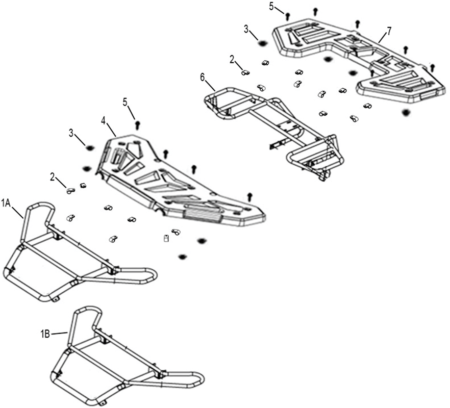 PORTE-BAGAGES AV & AR PLASTIQUE (OPTION)