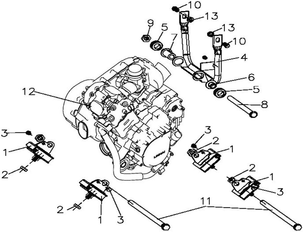 ENSEMBLE MOTEUR / SUPPORT MOTEUR