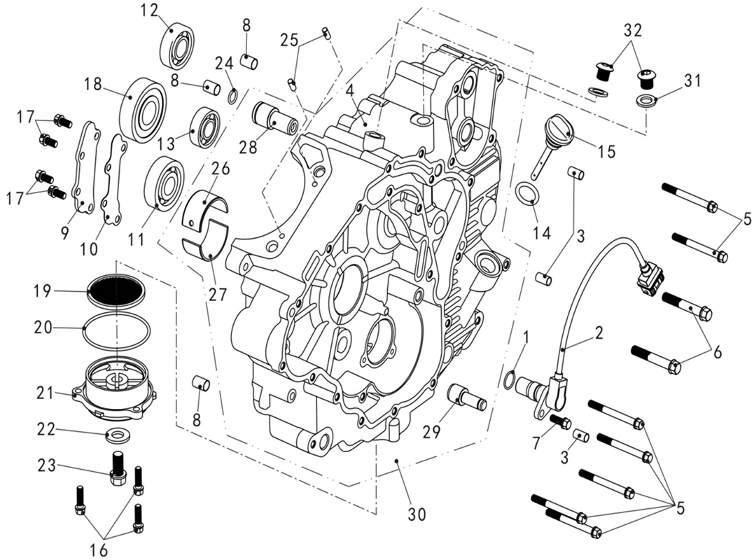 CARTER MOTEUR GAUCHE