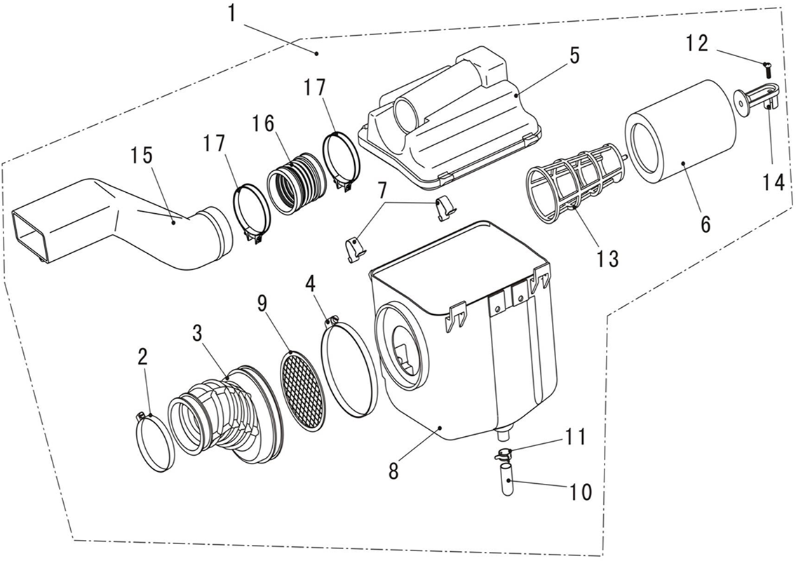 FILTRE A AIR (MODELE 1)