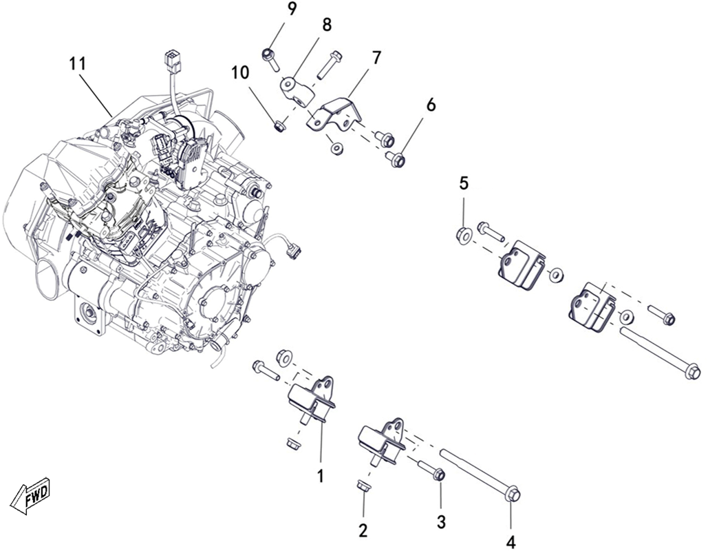 ENSEMBLE MOTEUR / SUPPORT MOTEUR