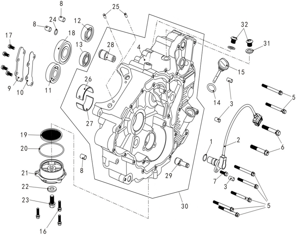 CARTER MOTEUR GAUCHE