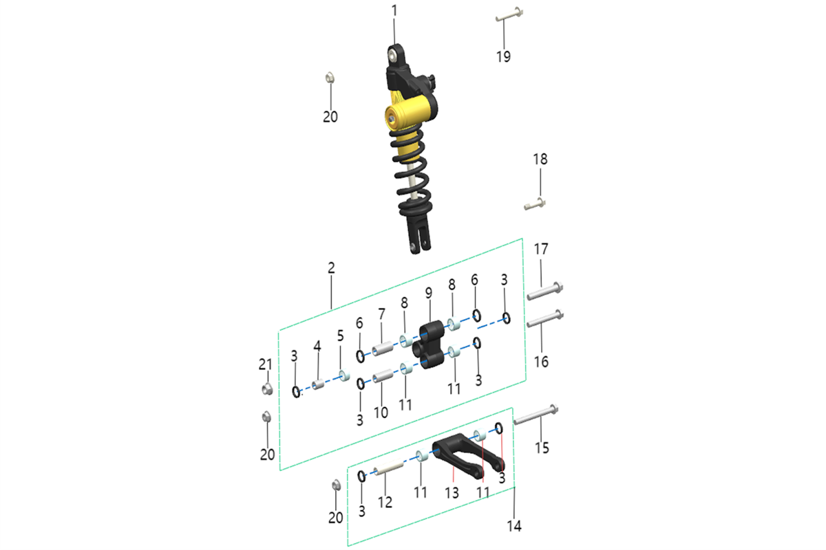 ENSEMBLE SUSPENSION ARRIERE